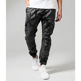 kalhoty plátěné URBAN CLASSICS Camo Cargo Jogging 30