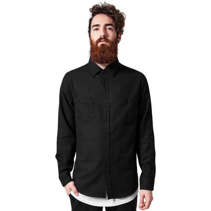 URBAN CLASSICS Checked Flanell Černá S